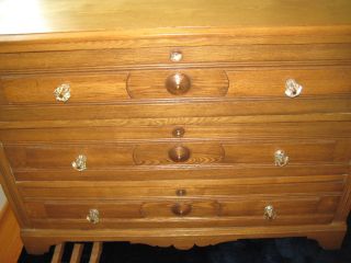 Antique Depression Oak Dresser In photo