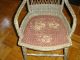 Antique Wicker Childs Chair - Shabby Sheik - Orig.  Green Paint - C1920 - - - Look@@@@ 1900-1950 photo 3