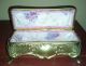 Antique Art Nouveau B & W Gold Metal Trinket Jewelry Casket Box B&w 155 Art Nouveau photo 5