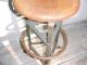 Vintage Industrial Age Drafting Table Stool - Depenable Mfg.  Wood Oak Top Stool - Old 1900-1950 photo 2