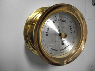 Vintage Seth Thomas Marine Ships Clock Barometer Working And Service photo