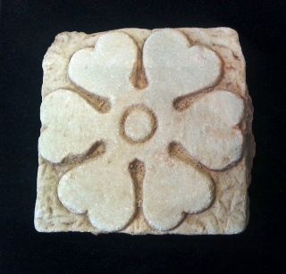 Byzantine Marble Tile With Rosette,  5th Centr A.  D. photo