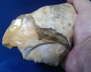 British Large Heavy Lower Palaeolithic Flint Tool From Dorset England photo