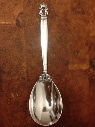 Acorn By Georg Jensen Sterling Silver Salad Large Serving Spoon 9 