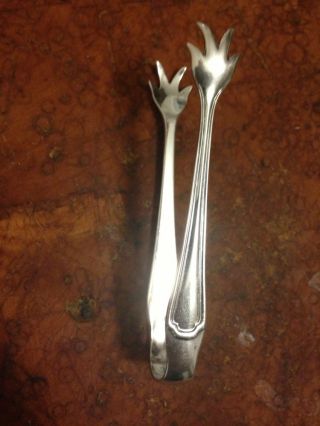 Reed & Barton Sterling Silver Clovelly Sugar Tongs Rare Antique photo