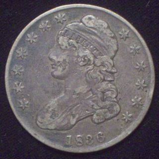 1836 Bust Half Dollar Silver O - 112 Rare Xf+ Bar Dot Tone Priced To Sell photo