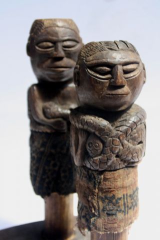 Old Authentic Rice Protecter Couple,  Lombok,  Sculpture,  Indonesia, photo