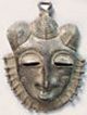 Baule Bronze African Metal Lost Wax Method Ndoma Cote I ' Voire Mini Mask Ethnix Other photo 1