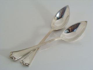 Antique Manchester Mfg Co Sterling Silver Set Of Two Grapefruit Spoons photo