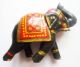 Old Vintage Hand Crafted Wooden Lacquer Painted Decorative Elephant Toy India photo 3