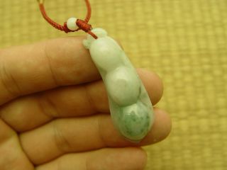 100% Natural A Jade Jadeite Handmade Pendant Pea Bead 175015 photo