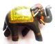 Old Vintage Hand Crafted Wooden Lacquer Painted Decorative Elephant Toy India photo 2
