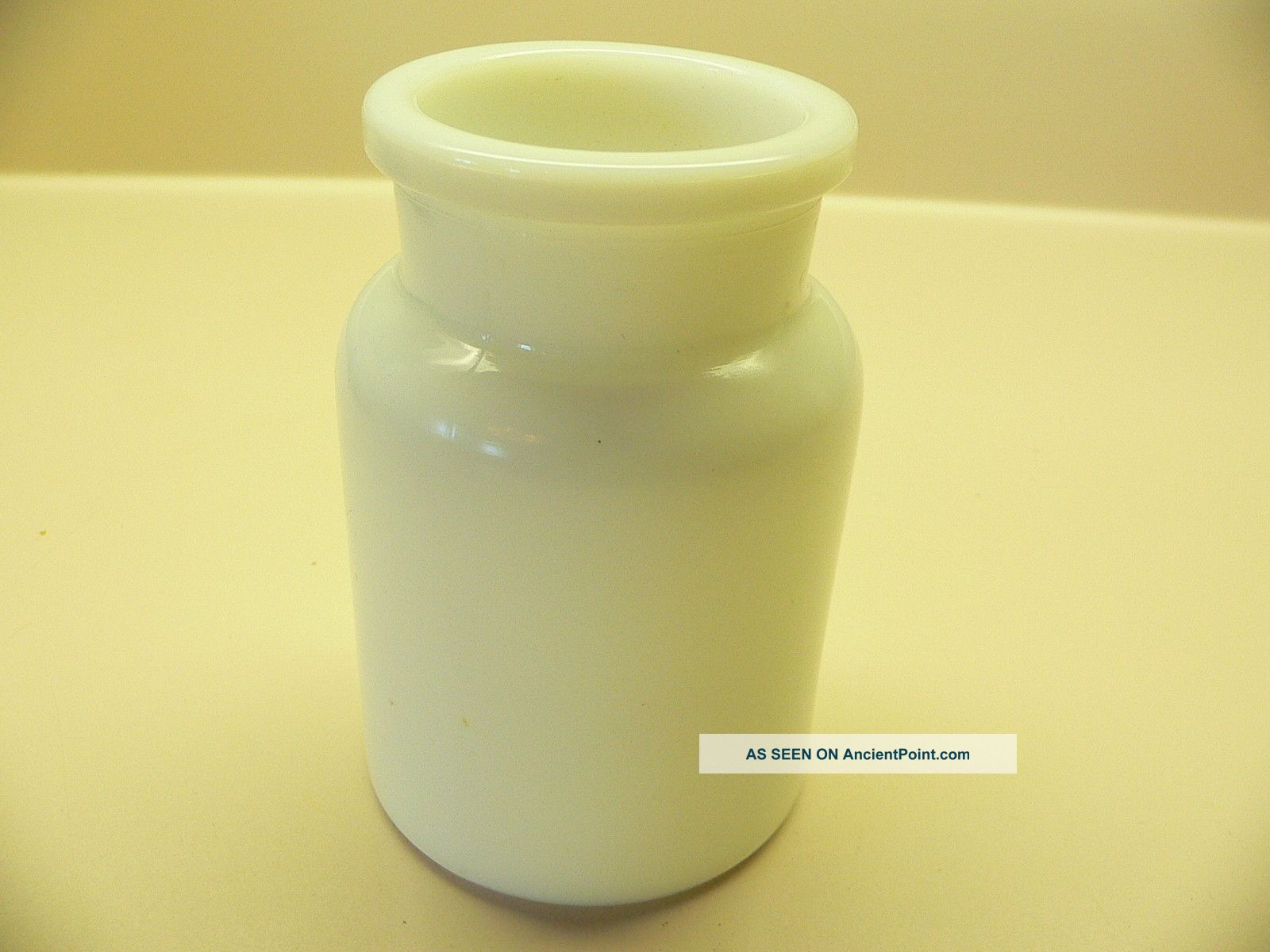 Vintage Belgium White Milk Glass 4 