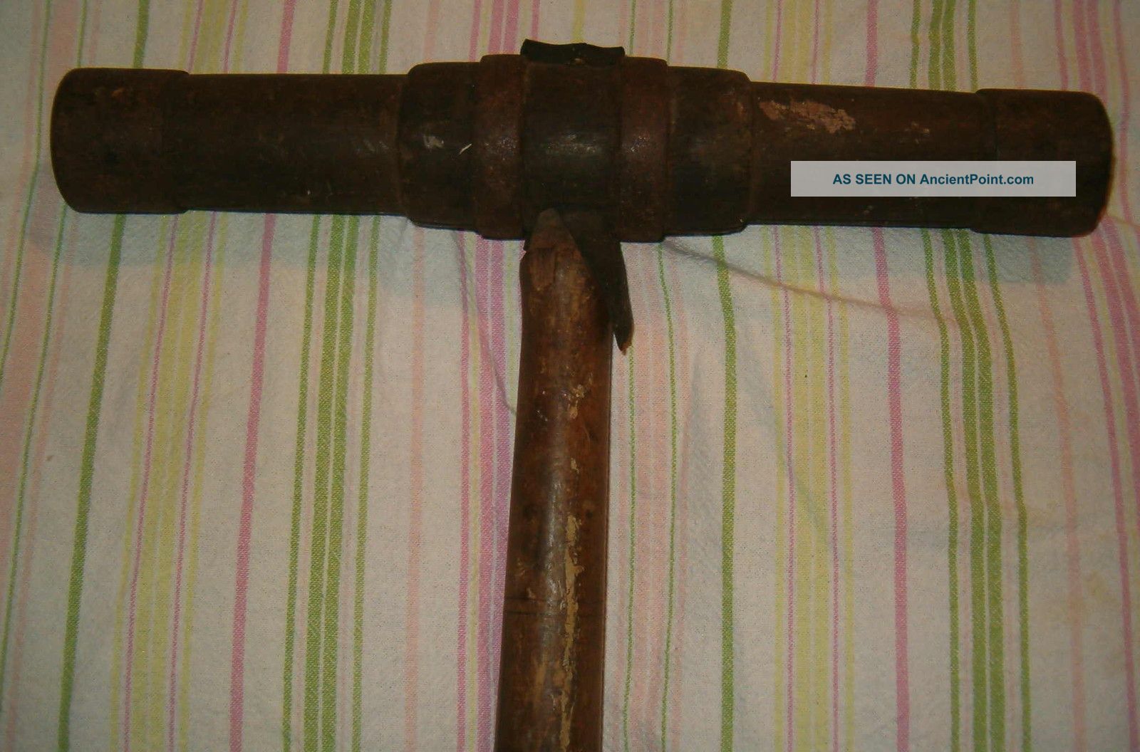Antique Hammer/mallet Primitive/ Boat Makers Or Cask/keg Hammer Primitives photo