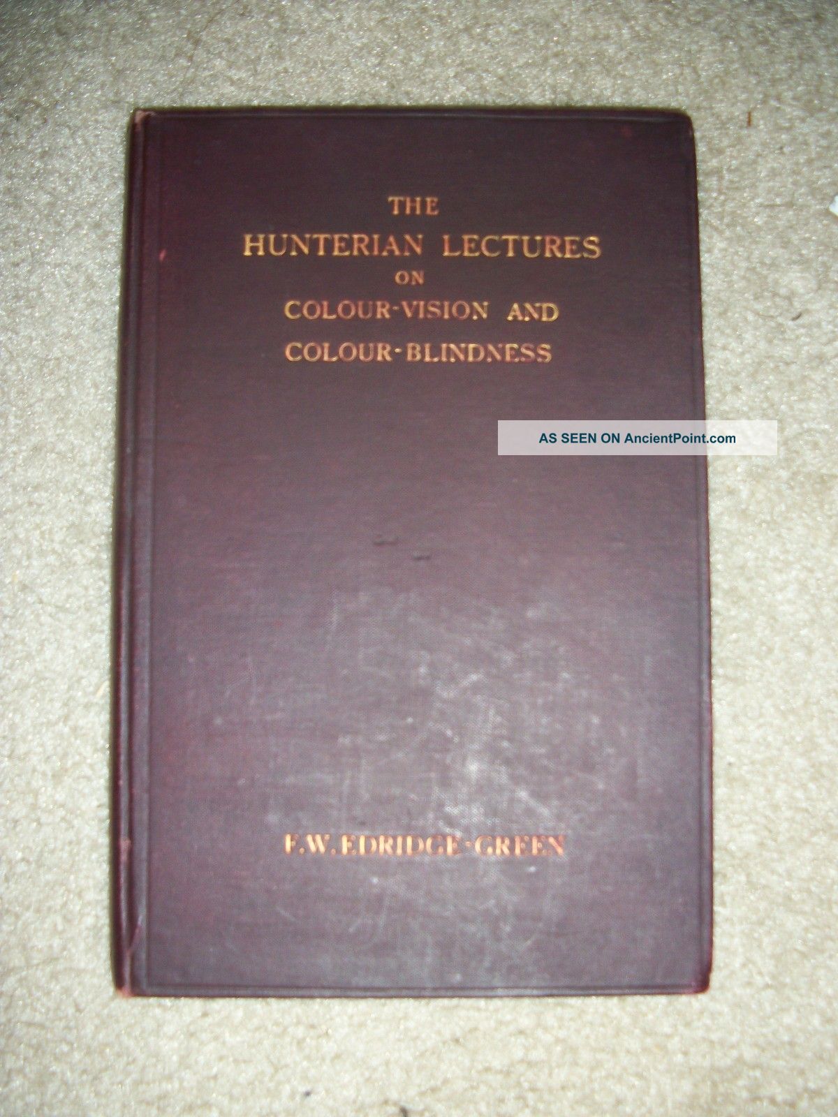 1911 The Hunterian Lectures On Colour Vision And Colour Blindness Optical photo