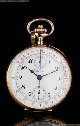 1910 Doctor’s 18k Solid Gold Pocket Watch And Chronometer.  Switzerland. photo