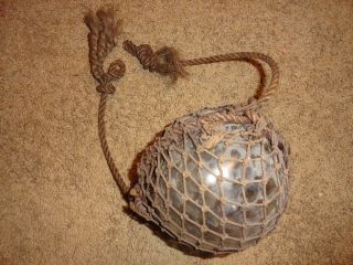 6 Inch Japanese Glass Ball Fishing Float With Rope Net photo