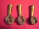 Of 3 Antique Brass Claw And Ball Feet Table Stool Piano Legs 1900-1950 photo 1