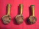 Of 3 Antique Brass Claw And Ball Feet Table Stool Piano Legs 1900-1950 photo 3