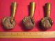 Of 3 Antique Brass Claw And Ball Feet Table Stool Piano Legs 1900-1950 photo 5