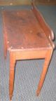 Primitive Pine Or Maple Hall Table Vanity Side Drawer Antique New England 1800-1899 photo 4