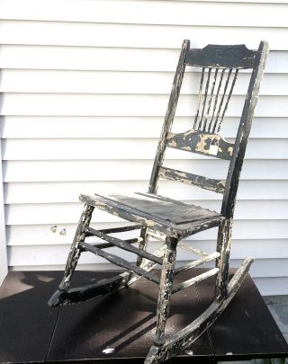 Vintage Wood Rocking Chair Victorian photo