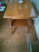 Vintage Danish Maple End Table,  Nightstand Side Table W/ Spindles Other photo 2