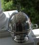 Gorgeous Domed Vintage Silverplate Butter Dish 4 Piece Butter Dishes photo 3