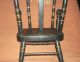 Antique Children ' S Rocking Chair Vintage Black With Gold Carvings Great Quality Other photo 4