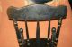 Antique Children ' S Rocking Chair Vintage Black With Gold Carvings Great Quality Other photo 5