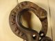 Antique Primitive Cast Iron Barn Pulley,  A59 Patented,  Rustic Distress Mantique Primitives photo 2