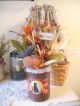 Country Primitive Fall Folk Art Halloween Decor Handmade Arrangement Primitives photo 3