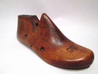 Sterling 1940s Childs Wood Shoe Form - Folk Art Primitive photo