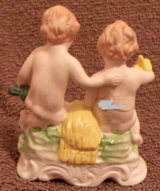 Vintage Antique Figurines - - 2 Vintage Porcelain Cherubs - - 3 1/4 