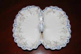 Early Schumann 1800 ' S Spm Marked Large Hand Painted Divided Serving Dish photo