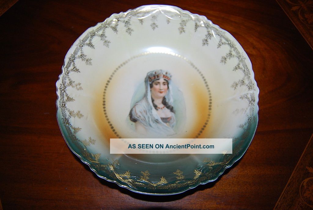Magnificent Old Vienna Style Napoleon ' S Josephine Large Victorian Plate Bowl Plates & Chargers photo