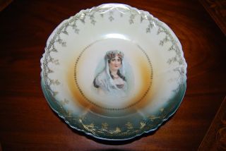 Magnificent Old Vienna Style Napoleon ' S Josephine Large Victorian Plate Bowl photo