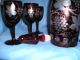 Ruby Cut To Clear Wine Decanter And 5 Matching Glasses. Decanters photo 1