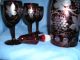 Ruby Cut To Clear Wine Decanter And 5 Matching Glasses. Decanters photo 5