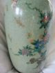 Antique Asian Chinese Japanese Crackle Celadon Vase 15 1/2 Rickshaw & Insects Vases photo 2