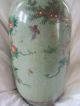 Antique Asian Chinese Japanese Crackle Celadon Vase 15 1/2 Rickshaw & Insects Vases photo 3