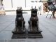 China Bronze Foo Dog Lion Classic Palace Door Ward Off Evil Dragon Kirin Pair Reproductions photo 1