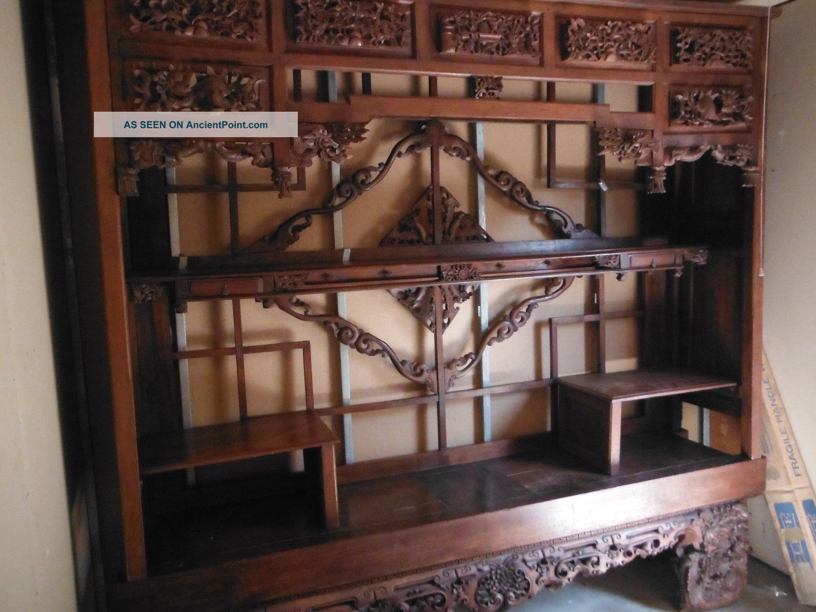Chinese Antique Detailed Carved Wall Display,  Bed,  Altar Unique Kirin Other Art Other photo