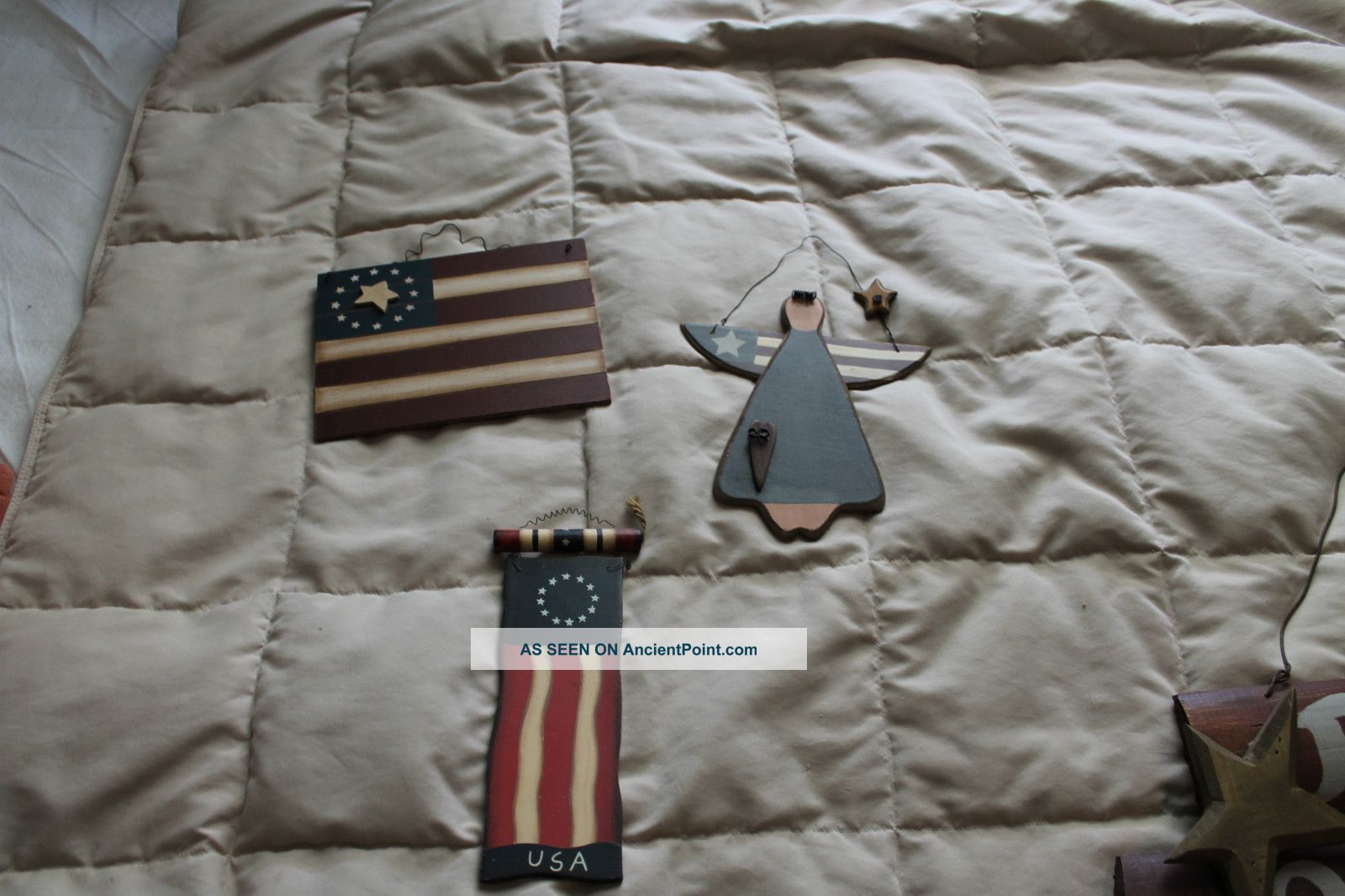 Primitive Americana Rustic Home Decor Of 3 Wall Hangings Primitives photo