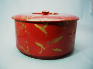 Old Japanese Gold Makie Bowl And Cover Flowers photo