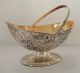 Epm Antique Silver Plate Flower Embossed Candy/nut Footed Basket Bowl Baskets photo 1