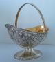Epm Antique Silver Plate Flower Embossed Candy/nut Footed Basket Bowl Baskets photo 4