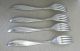 Fraget Art Deco Silver Sterling 13 Pieces 4 Spoons 4 Forks 5 Knives Warsaw 784gr Flatware & Silverware photo 5