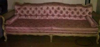 Antique Vintage Prince Howard Pink Sofa/couch photo