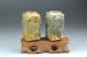 17thc Pair Nephrite Old Hetian Jade Carved Dragon Statue Figure Dragons photo 3
